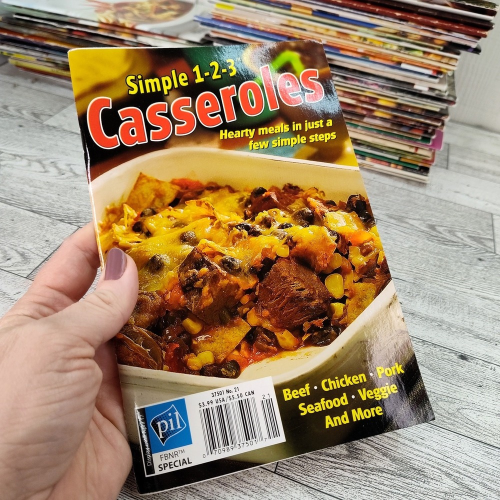 Simple 1‑2‑3 Casseroles Cookbook Booklet 2017 Color Photos Easy Family Recipes